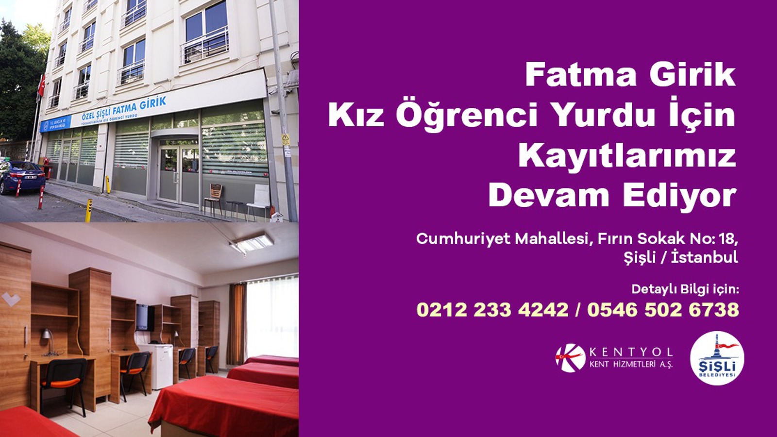 FATMA GİRİK KIZ ÖĞRENCİ YURDU İÇİN KAYITLARIMIZ DEVAM EDİYOR