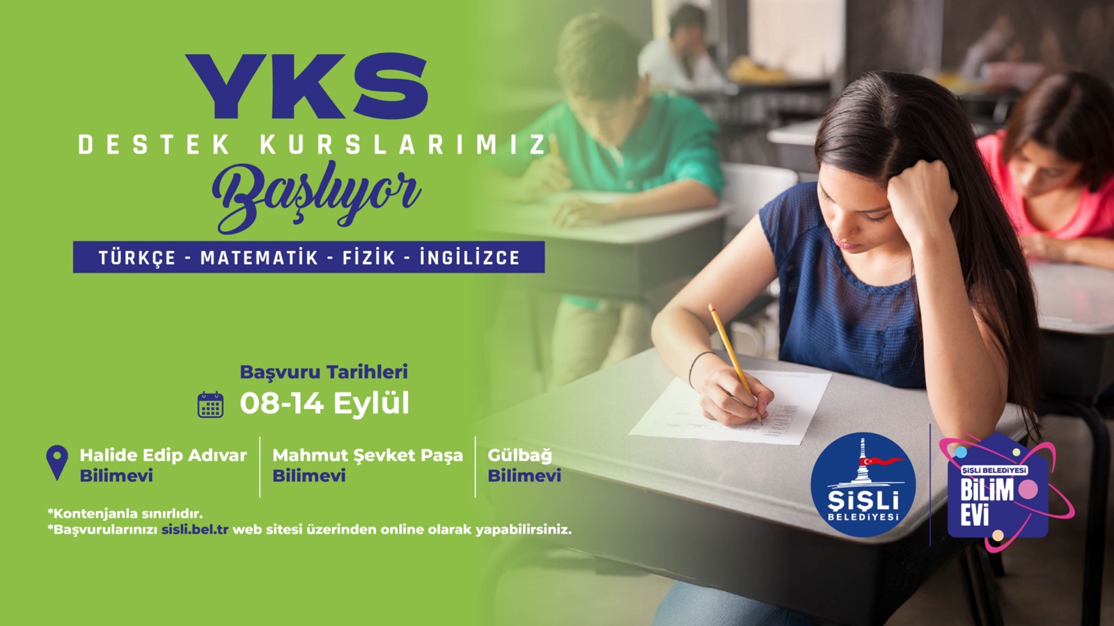 YKS DESTEK KURSLARIMIZ BAŞLIYOR