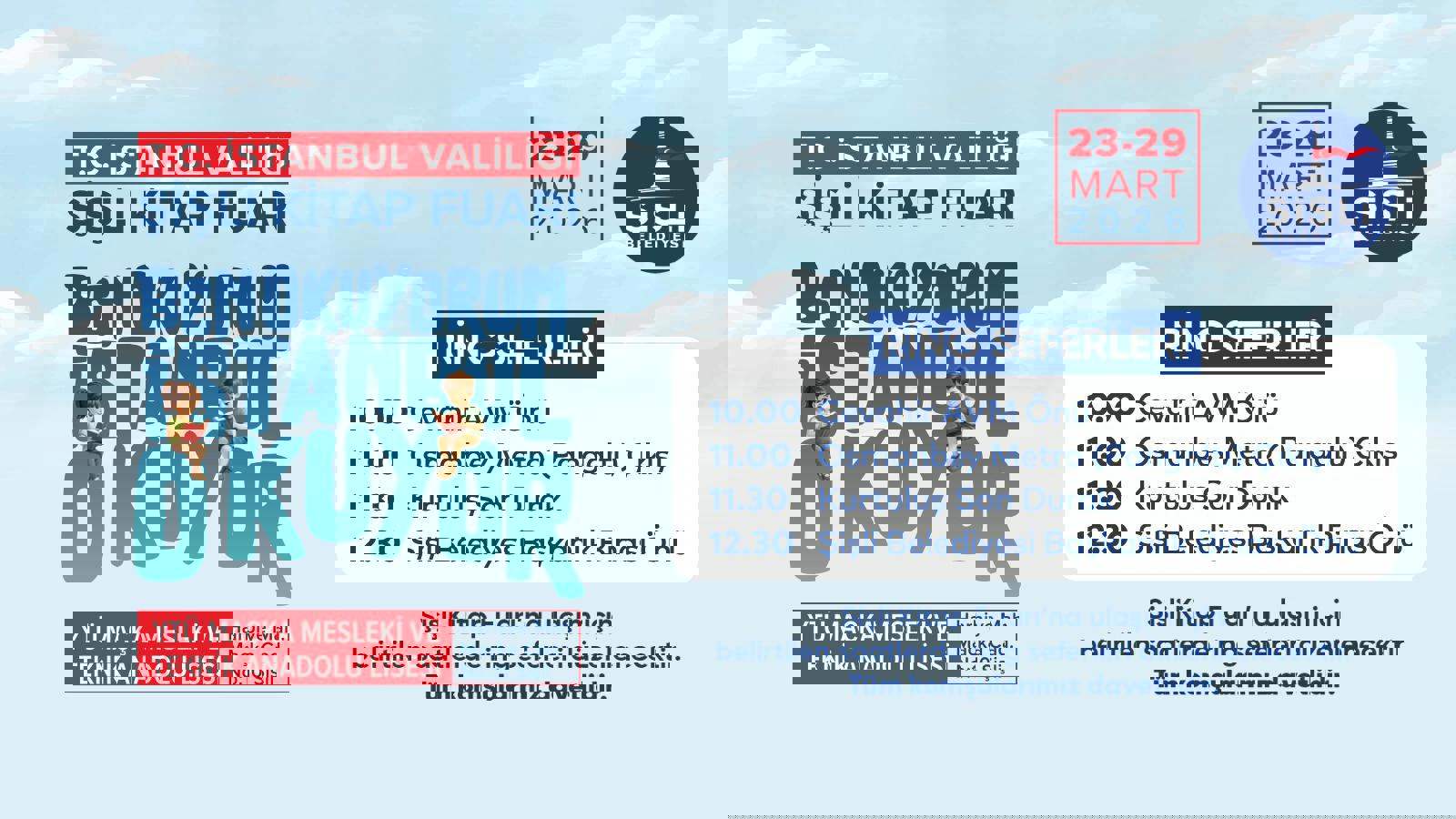 ŞİŞLİ KİTAP FUARI İÇİN RİNG SEFER SAATLERİ