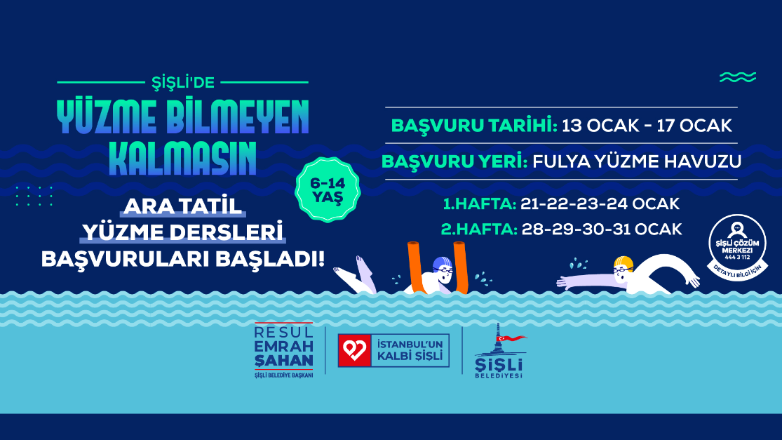 ŞİŞLİ’DE YÜZME BİLMEYEN KALMASIN